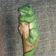 Grøn gekko, håndlavet kuglepen