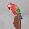 flot rød ara papegøje, håndlavet kuglepen